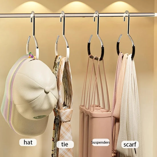 1/2/5pcsVersatile Manganese Steel Round Hook - Perfect for Hats, Ties, Scarves & Bags, Strong Load-Bearing, Non-Deformable
